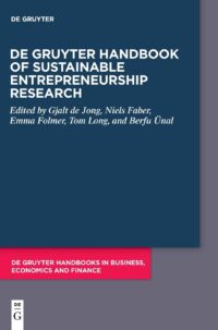 De Gruyter Handbook Of Sustainable Entrepreneurship Research