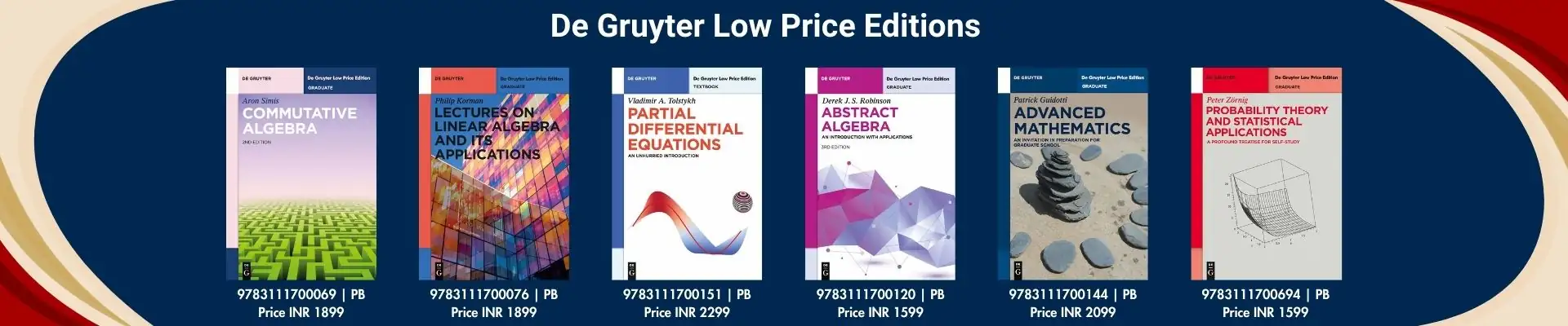Website banners with Advanced Maths titles