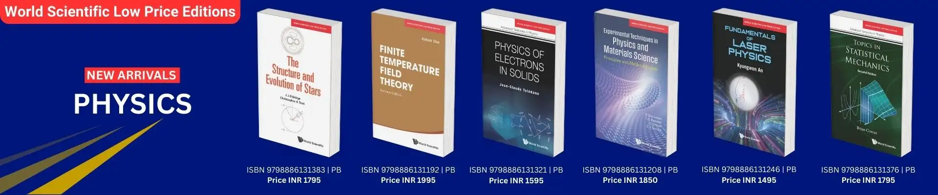 Website banners with Physics titles